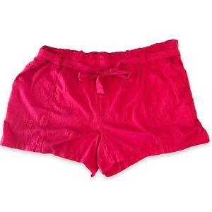Terra & Sky 3X Plus Size Dark Pink Paper Bag Shorts 24W/26W NWT!